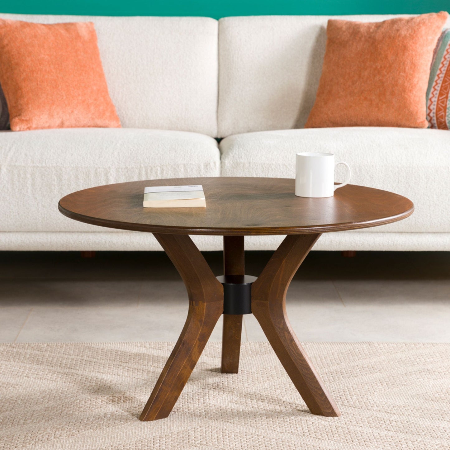 Solid Wood Round Coffee Table Base 3-Legs