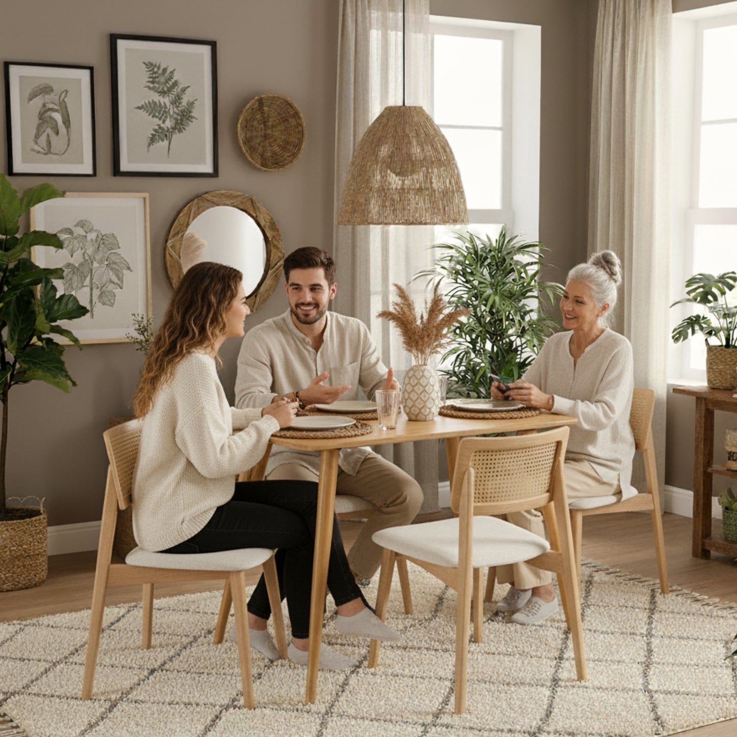 Olea Solid Oak Wood Dining Set – 2 to 4 Seater Options