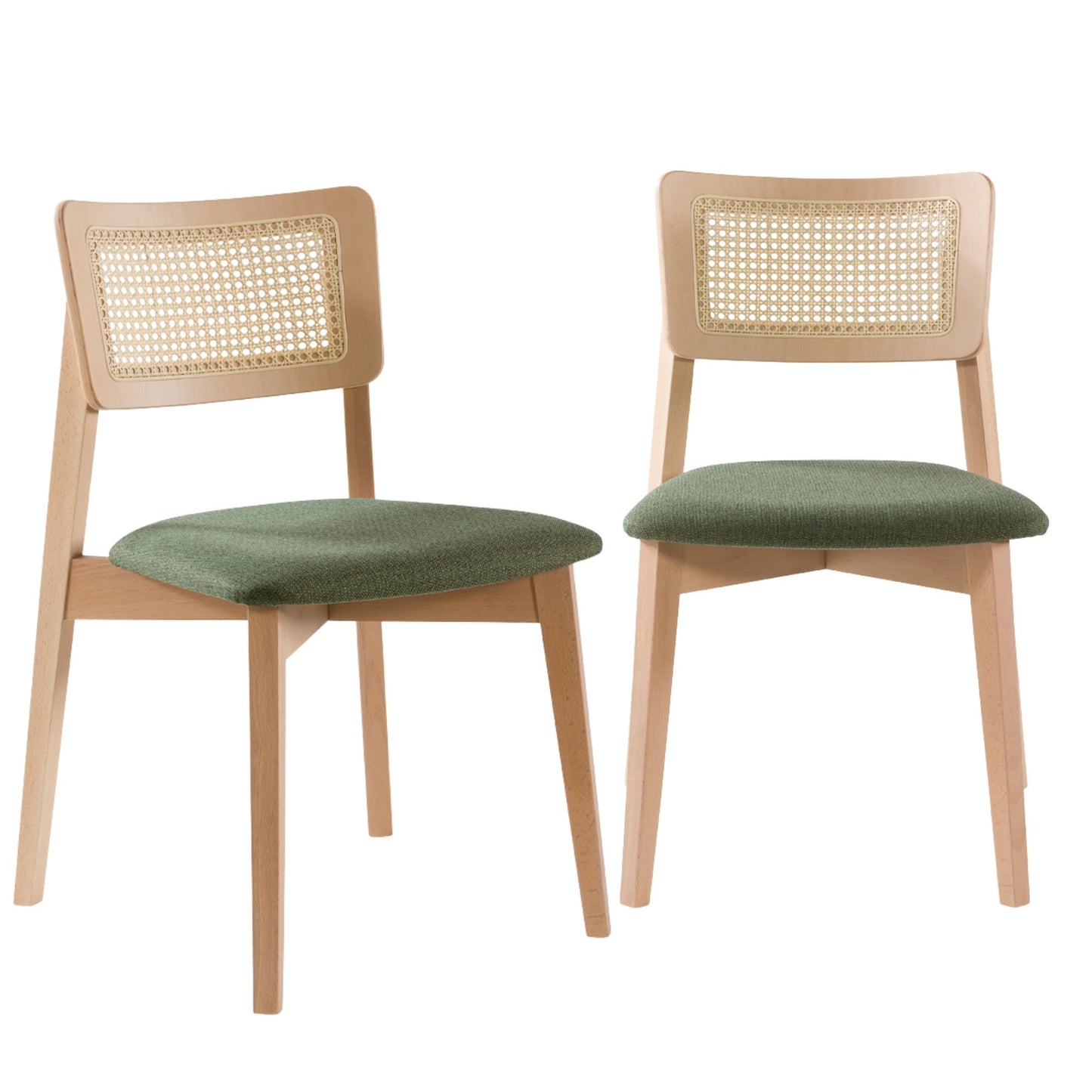 Irem Solid Wood Dining Chairs - Set of 2 (Natural Color)