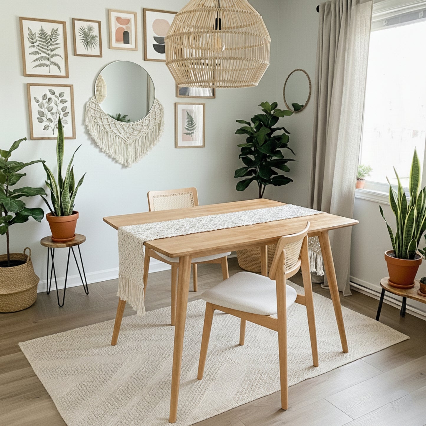 Olea Solid Oak Wood Dining Set – 2 to 4 Seater Options