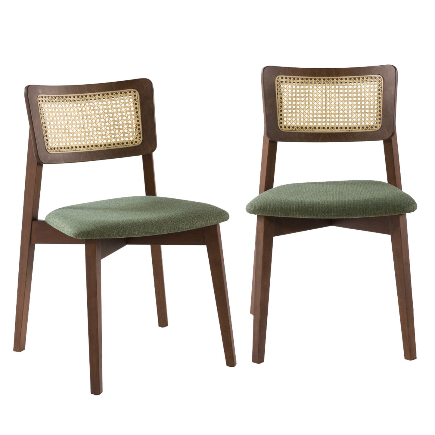 Irem Solid Wood Dining Chairs - Set of 2 (Walnut Color)