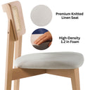 Irem Solid Wood Dining Chairs - Set of 2 (Natural Color)