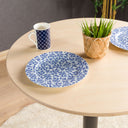 Birch Plywood Round Dining Table with Metal Tulip Leg