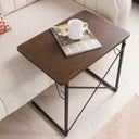 C-Shaped Wide Table with Metal Legs