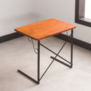 C-Shaped Wide Table with Metal Legs
