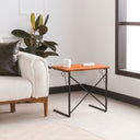 C-Shaped Wide Table with Metal Legs