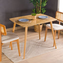 Solid Oak Oval Edged Rectangle Dining Table