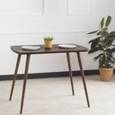 Modern Rectangle Solid Pine Dining Table with Rounded Edges