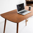 Minimalist Birch Plywood Home Office Desk with Rounded Edges