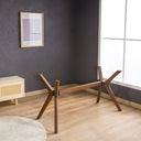 Rechteckiger Esstischfuß aus Massivholz mit 4 Beinen