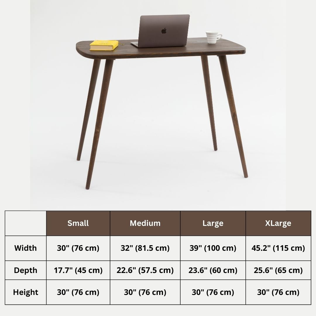 Round Solid Wood Home Office Desk