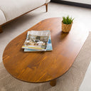 Oval Solid Wood Coffee Table