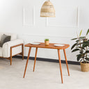 Modern Rectangle Solid Pine Dining Table with Rounded Edges
