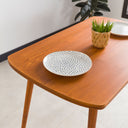 Modern Rectangle Solid Pine Dining Table with Rounded Edges