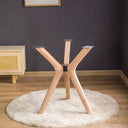 Runder Esstischfuß aus Massivholz mit 3 Beinen