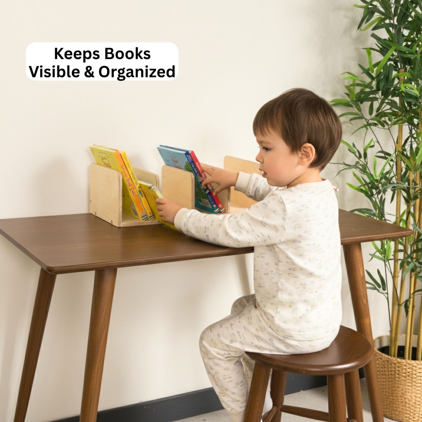 Montessori Desk Book Organizer