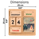 Montessori wooden calendar, wooden educational calendar for kids  4