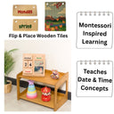 Montessori wooden calendar, wooden educational calendar for kids  3