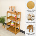 Montessori toy storage shelf, kids freestanding bookshelf 4