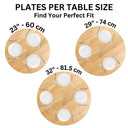 Solid Pine Wood Round Dining Table with Metal Tulip Leg