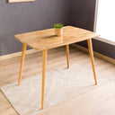Solid Oak Oval Edged Rectangle Dining Table