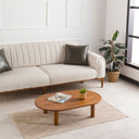 Oval Solid Wood Coffee Table