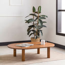 Oval Solid Wood Coffee Table