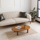 Oval Solid Wood Coffee Table