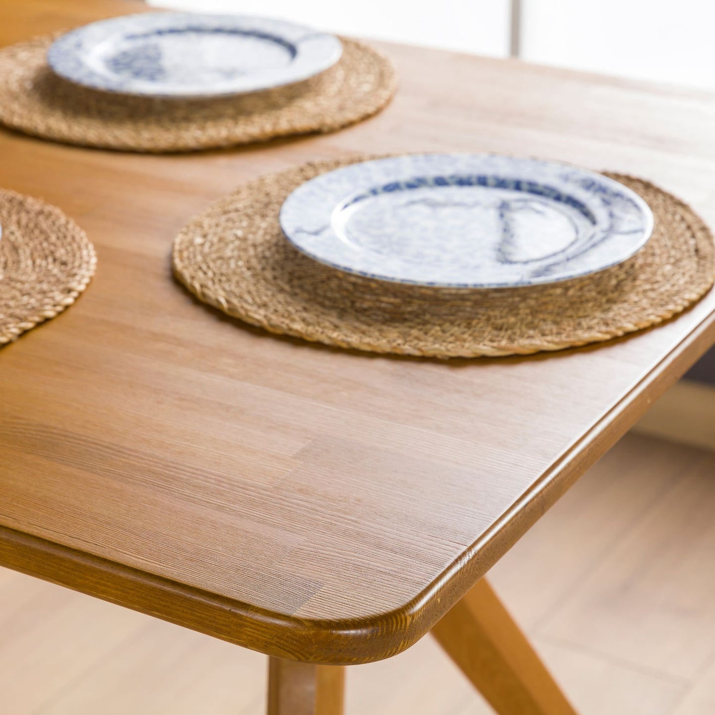 Rustic Rectangular Dining Table with Butterfly Pedestal Legs