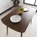 Modern Rectangle Solid Pine Dining Table with Rounded Edges