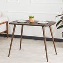 Modern Rectangle Solid Pine Dining Table with Rounded Edges
