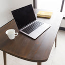 Modern Rectangular Solid Pine Home Office Desk with Rounded Edges