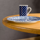 Solid Pine Wood Round Dining Table with Metal Tulip Leg