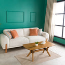 Modern Rectangle Coffee Table with Solid Wood Butterfly Legs