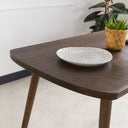 Modern Rectangle Solid Pine Dining Table with Rounded Edges