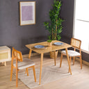 Solid Oak Oval Edged Rectangle Dining Table