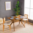 Rustic Rectangle Dining Table with Butterfly Pedestal Legs