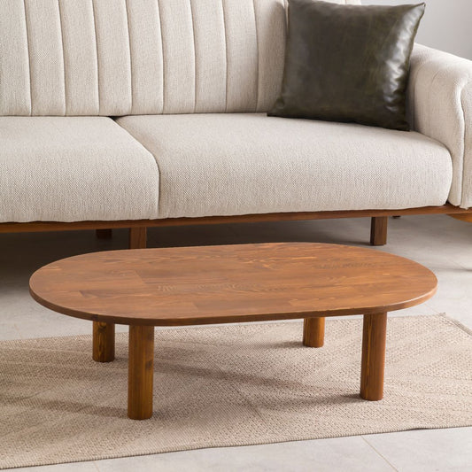 Oval Solid Wood Coffee Table