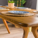 Rustic Rectangle Dining Table with Butterfly Pedestal Legs