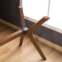 Rechteckiger Esstischfuß aus Massivholz mit 4 Beinen