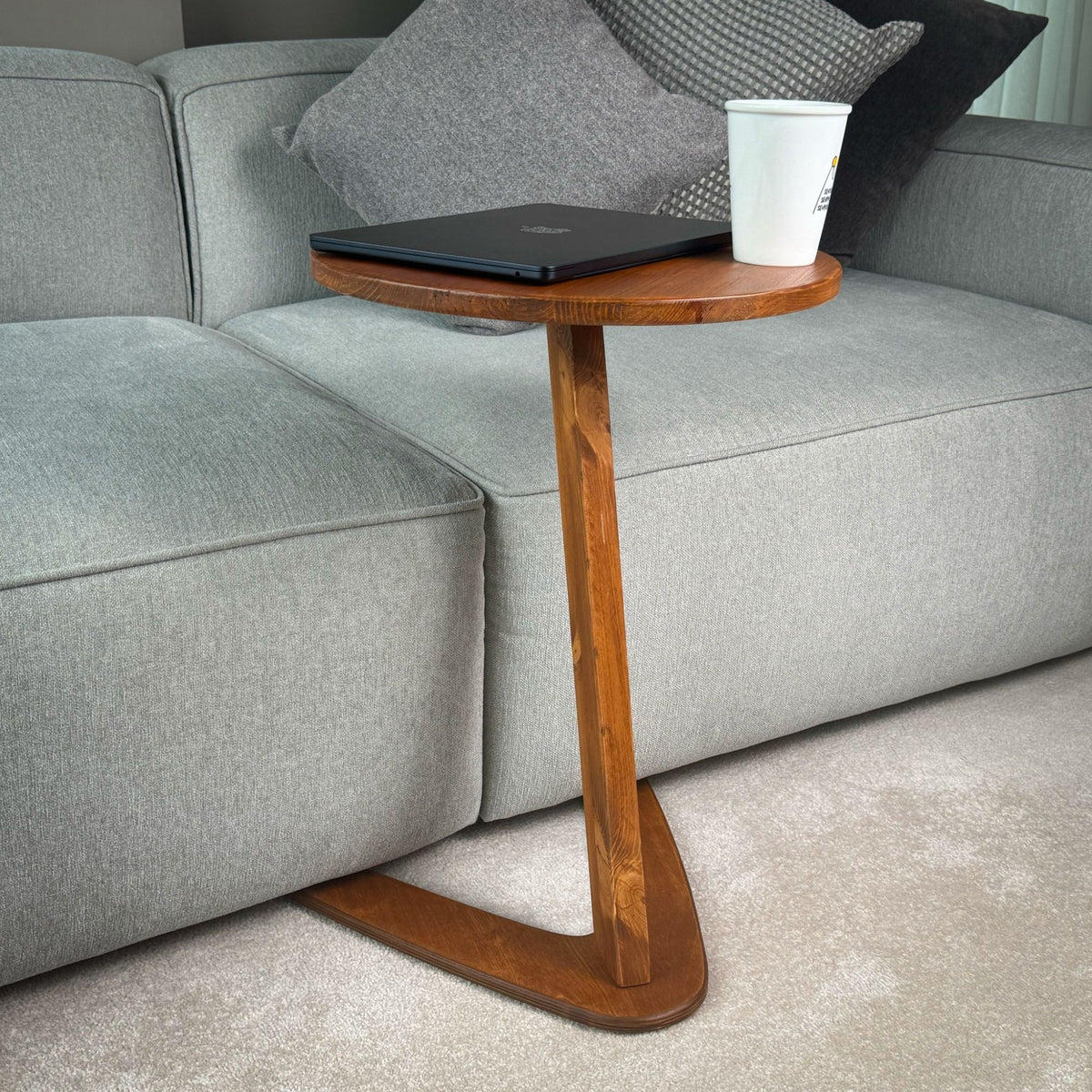 Slide-Under Wooden C Table – Furnirem