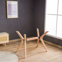 Rechteckiger Esstischfuß aus Massivholz mit 4 Beinen