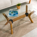 Solid Wood Rectangle Coffee Table Base 4-Legs
