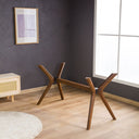 Rechteckiger Esstischfuß aus Massivholz mit 4 Beinen