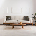 Oval Solid Wood Coffee Table