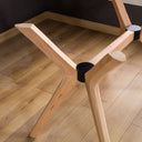 Rechteckiger Esstischfuß aus Massivholz mit 4 Beinen