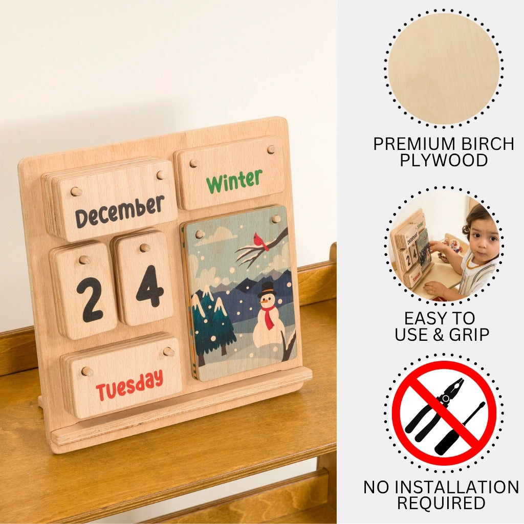 Montessori Wooden Calendar