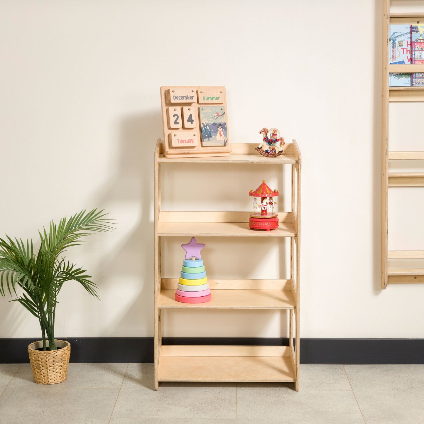 Freestanding Montessori Toys Storage Shelf