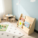 Freestanding Montessori Bookshelf, Handcrafted Wooden Kids Book Display Shelf 19