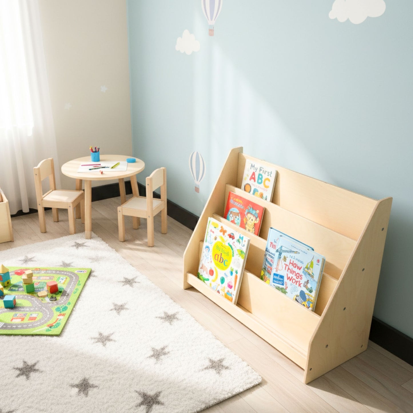 Freestanding Montessori Bookshelf